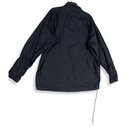 Mens Black Stretch Long Sleeve Pocket Half-Zip Windbreaker Jacket Size XXL alternative image