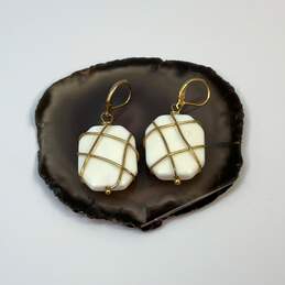 Designer Joan Rivers Gold-Tone Wire Wrapped Beaded Dangle Drop Earrings