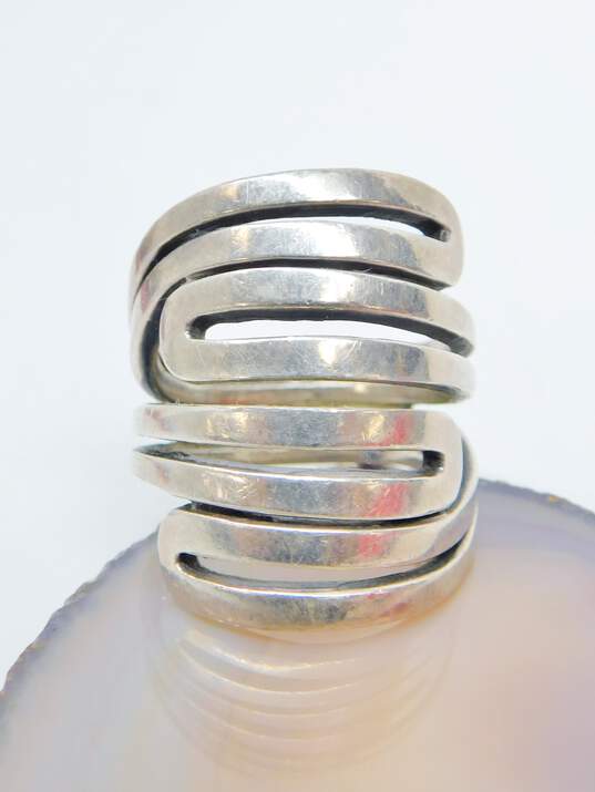 Silpada Sterling Silver Modern Maze Flat Coil Wrap Ring 11.7g image number 2
