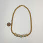 Designer Swarovski Gold-Tone Crystal Clear Cut Barrel Chain Necklace image number 2