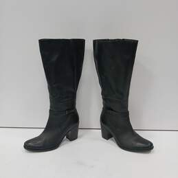 Naturalizer Leather Wide Calf Knee High Riding Boots Size 11 alternative image