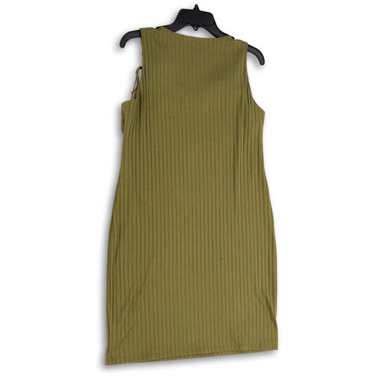 NTW Womens Green Sleeveless Round Neck Stretch Shift Dress Size Large image number 2