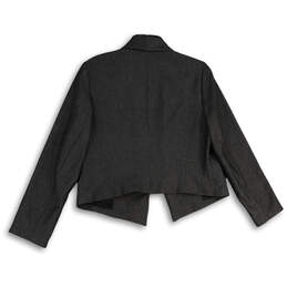 Womens Gray Shawl Collar Long Sleeve Open Front Blazer Size 12 alternative image