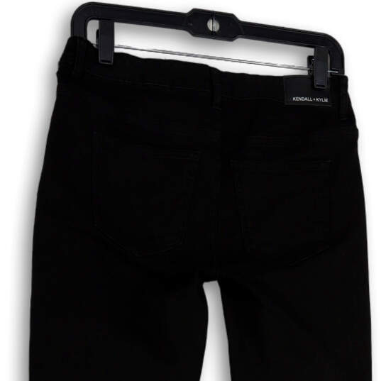 NWT Womens Black Denim Dark Wash Stretch Pockets Skinny Leg Jeans Size 28 image number 4