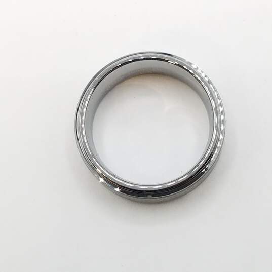 Tungsten Silver Tone Design 8.5 Size Metal Ring 8pcs Bundle 118.4g image number 4