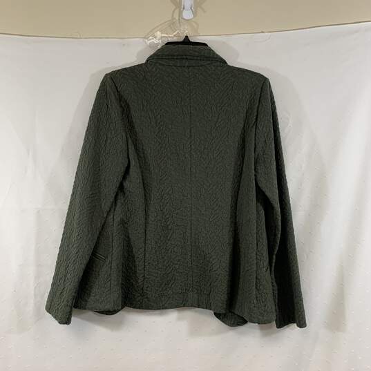Women's Green Drape Front Jacket, Sz. 1 image number 2