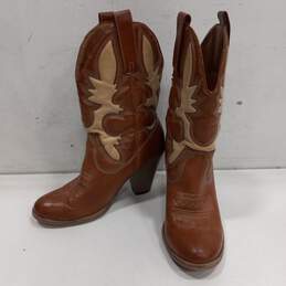 Women's MIA Girl Western Style Heeled Boots Sz 8.5
