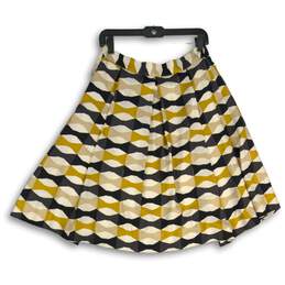 Kate Spade Womens Multicolor Geometric Knee Length Side Zip Pleated Skirt Size 8 alternative image