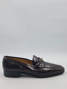 Authentic Gucci GG Dark Brown Loafer M 11.5