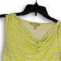 Womens Green White Chartreuse Print Scoop Neck Sleeveless Tank Top Size XS image number 3