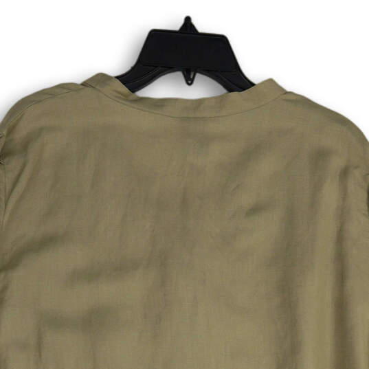 NWT Womens Tan V-Neck Quarter Sleeve Button Front Blouse Top Size 2X image number 4