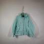 Womens Long Sleeve Front Pockets Full-Zip Hooded Raincoat Size XL image number 1