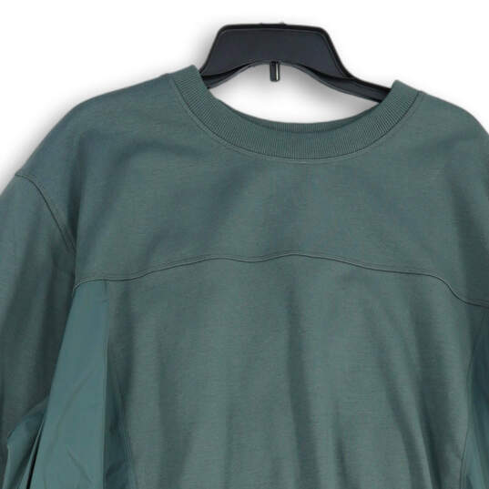 NWT Womens Green Crew Neck Long Sleeve Pullover Sweatshirt Size 3X image number 3