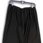 Womens Black Flat Front Elastic Waist Pockets Straight Leg Ankle Pants 10 image number 4