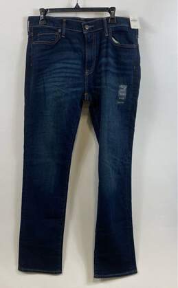NWT Abercrombie & Fitch Mens Blue Everyday Stretch Demin Straight Jeans Sz 34x32