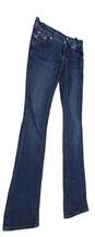 Womens Blue Medium Wash Pockets Bootcut Leg Denim Jeans Size 28 image number 3