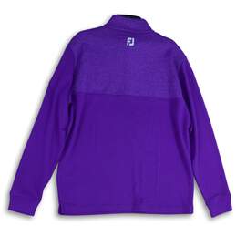 NWT FootJoy Womens Purple Heather Yoke 1/4 Zip Golf Apparel Jacket Size L alternative image