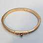 Michael Kors Gold Tone Crystal Hinged Bangle 7 5/8inch Bracelet 23.0g image number 4