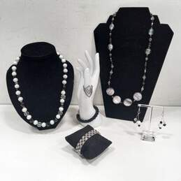 Assorted Black & White Tones Fashion Jewelry Lot of 6