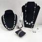 Assorted Black & White Tones Fashion Jewelry Lot of 6 image number 1