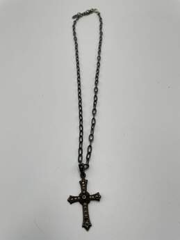 925 Sterling Silver Womens Holy Cross Pendant Necklace 10.5 g NORZ6W45K-C