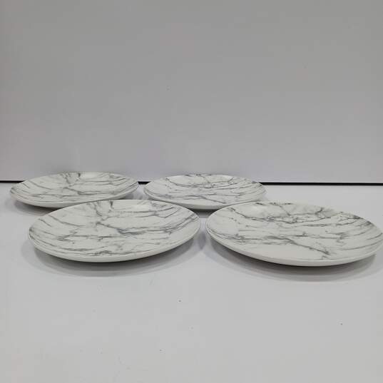 Bundle of 4 White & Gray Royal Norfolk Plates image number 1