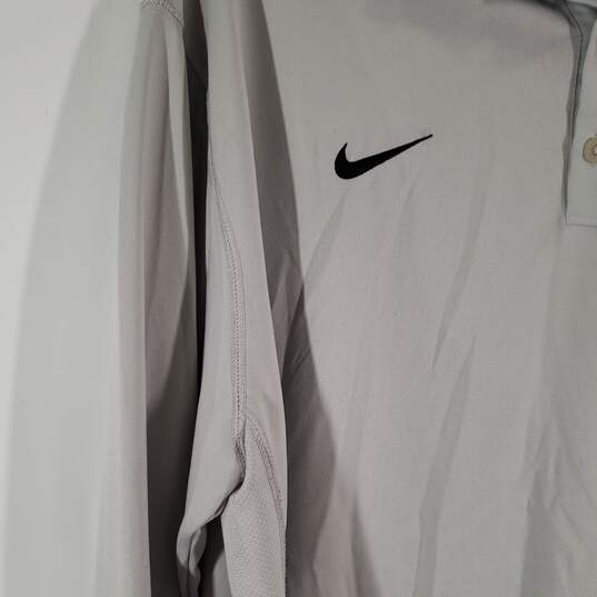 Mens Dri-Fit Long Sleeve New Mexico Lobos NCAA Football Polo Shirt Size XL image number 3
