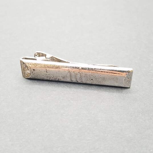 Anson Sterling, Sterling Silver Initial "M" Tie Bar Clip 14.1g image number 1