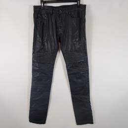 Diesel Men Black Coated Straight Jeans Sz 28