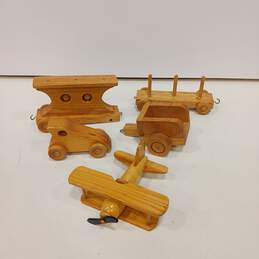 Wooden Vehicle Toys Assorted 5pc Lot