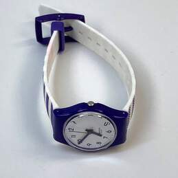 Designer Swatch LV116 Purple White Scratch Resistant Quartz Analog Wristwatch alternative image