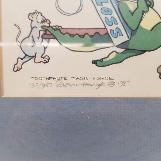 Framed & Matted Lithograph - Toothpaste Task Force by Robert Marble image number 3