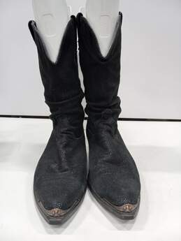 Men's DINGO Black Suede Western Cowboy Boots Size 12 D alternative image