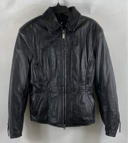 Firstgear Black Leather Motor Jacket - Size Medium alternative image