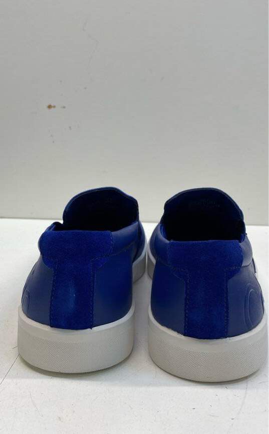 Calvin Klein Ivo Blue Leather Slip On Sneakers Men's Size 8 M image number 4