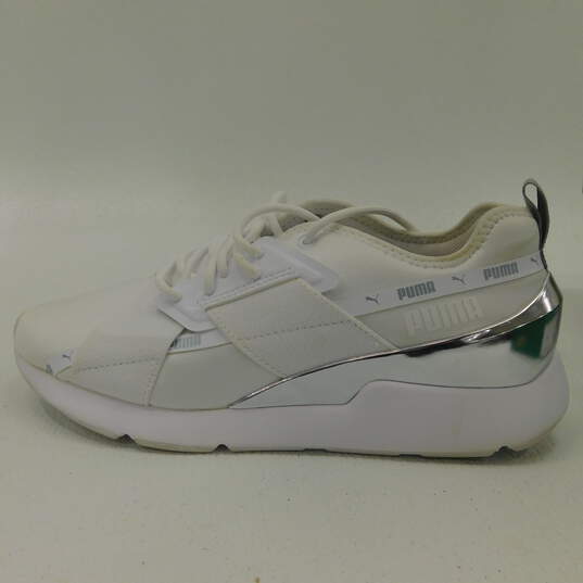 Puma Muse X-2 Metallic White Silver Women's Shoes Size 9 image number 2
