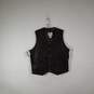 Mens Mid-Length Sleeveless Button Front Motorcycle Vest Size XXL image number 1
