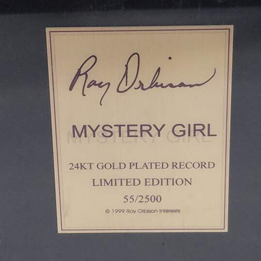 Limited Edition Framed & Matted 24K Gold Plated Record - Mystery Girl by Roy Orbison image number 5