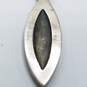 Sterling Silver Onyx Oval Elongated Pendant 19.2g image number 4