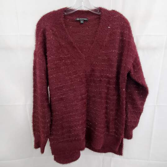 INC International Concepts Red/Brown Striped Sweater Size S image number 1