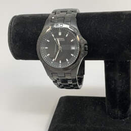 Designer Fossil AM-4034 Black Stainless Steel Round Dial Analog Wristwatch