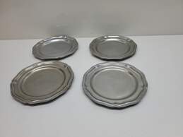 VTG. Set Of 4 Wilton Pewter Plates Approx. 7 in.