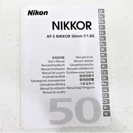 Nikon AF-S Nikkor 50mm 1:1.8 G Camera Lens W/ Tiffen Filters & Manual image number 7