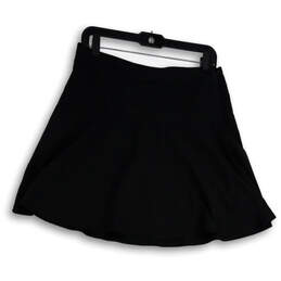 Womens Black Flat Front Stretch Side Zip Short Athletic Skort Size 6 alternative image