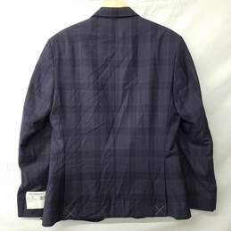 Purple Plaid Suit Jacket Sz 40S W33 alternative image