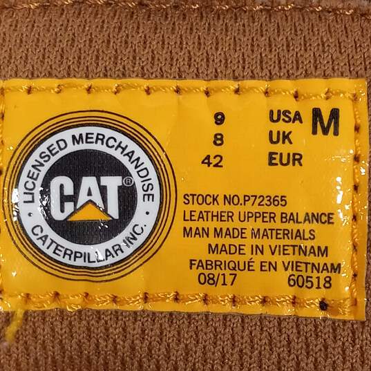 CAT Caterpillar Inc Men's 60518 Brown Leather Steel Toe Work Boots Size 9M image number 6