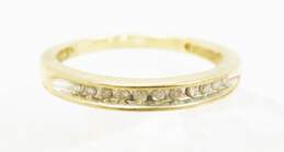 10K Yellow Gold 0.10 CTTW Diamond Channel Set Band Ring 2.3g