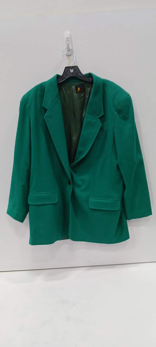 Liz Sport Women's Green Jacket Size 14 image number 1