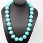 Sterling Silver Beaded Howlite Necklace (16.0in) - 129.8g image number 2
