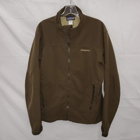Patagonia Olive Green Polartec Full Zip Jacket Men's Size L image number 1